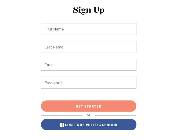 a screen shot of the 'sign up' box from the Wantable Fitness edit
